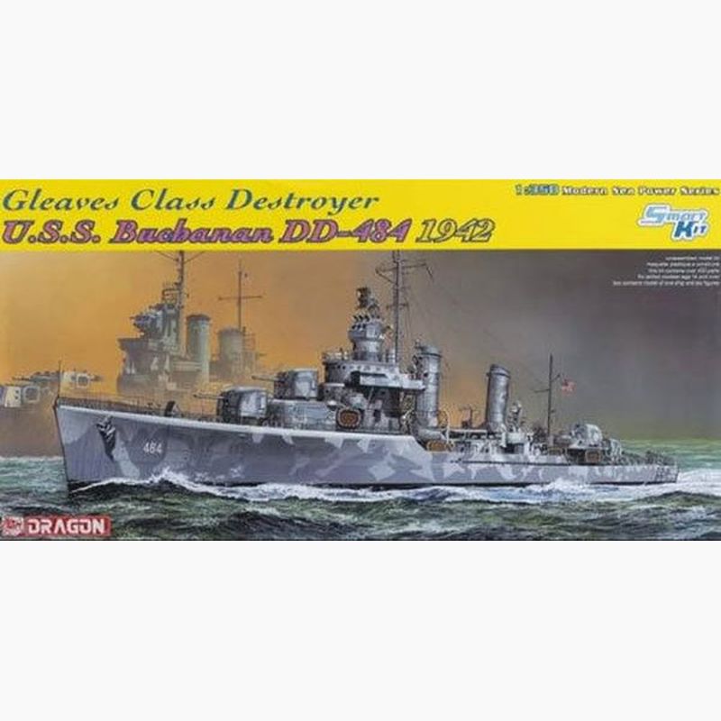 Model Kit U Boat - DRAGON 1021 1/350 U.S.S. Buchanan DD-484