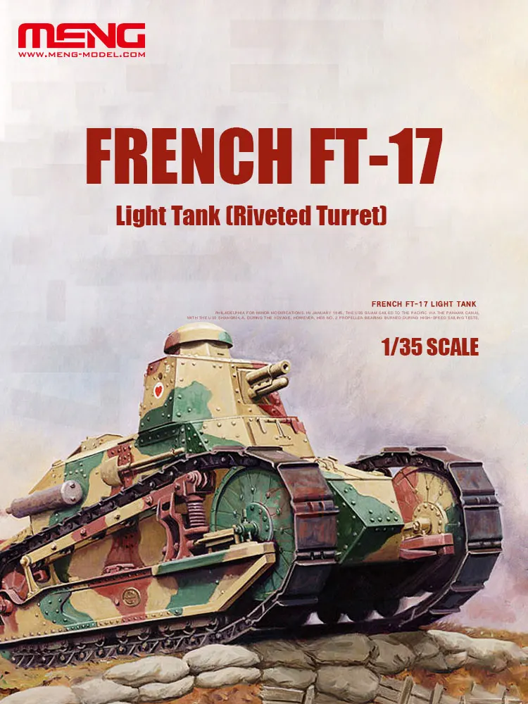 Model Kit Hobby - MENG Kit modello assemblato TS-011French FT-17