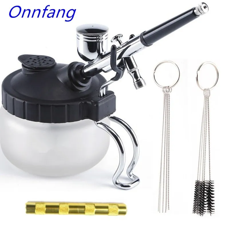 Airbrush Compressor Kit - Airbrush pulizia Pot stabilizzatore portabottiglie stazione