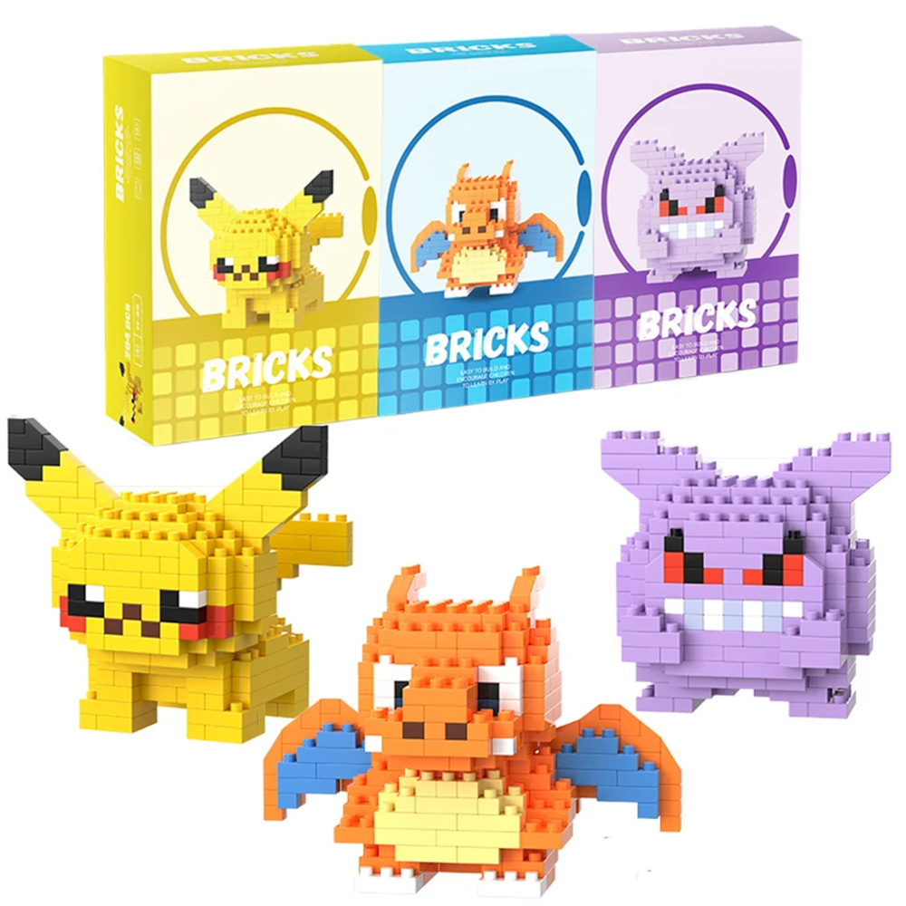 Model Kit Instructions - Blocchi da Costruzione Micro Pokemon Pikachu