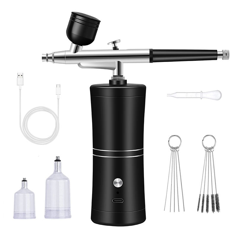Airbrush Compressor Kit - Aerografo wireless ricaricabile portatile con pistola