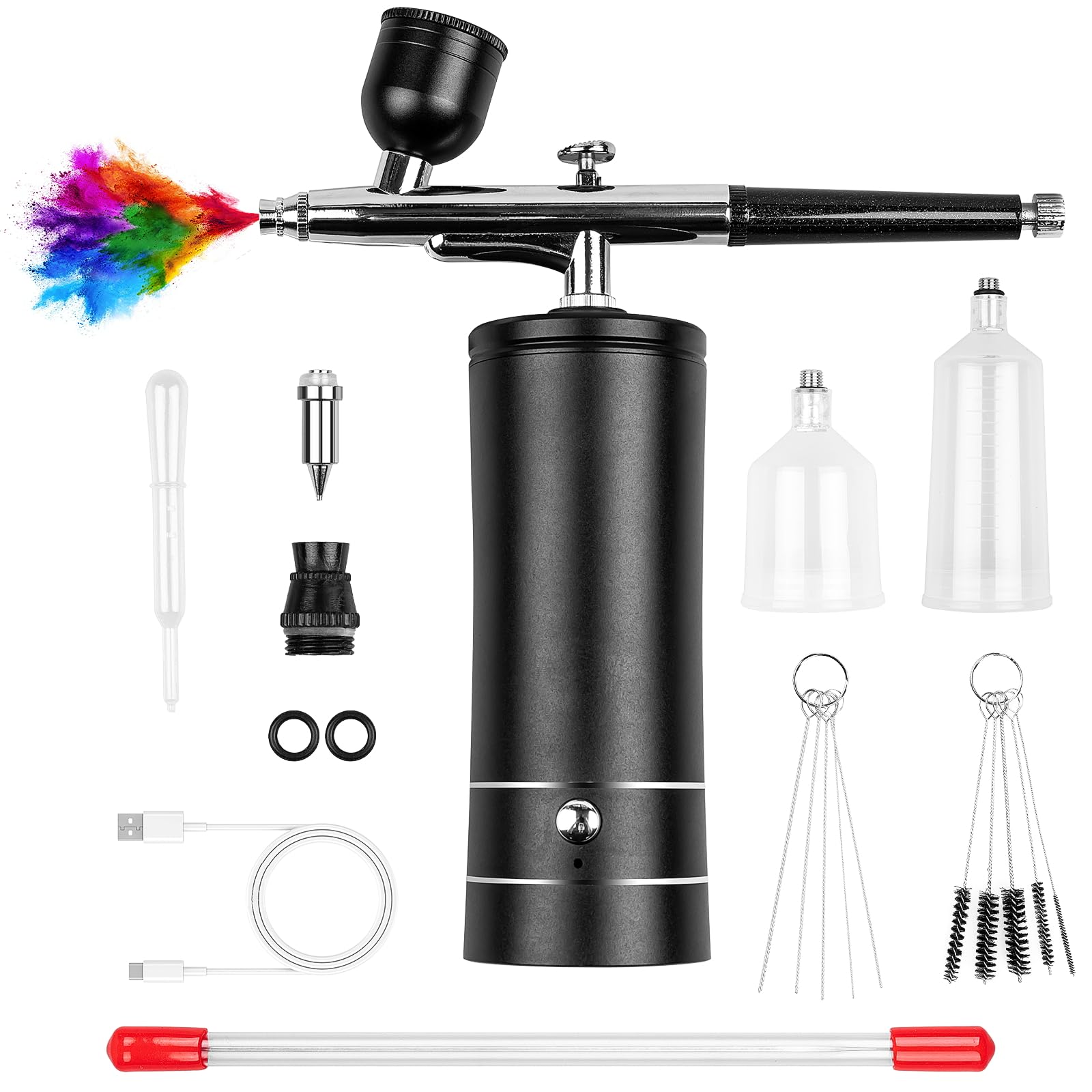 Airbrush Compressor Kit - Kit Aerografo Ricaricabile Senza Fili, Compressore