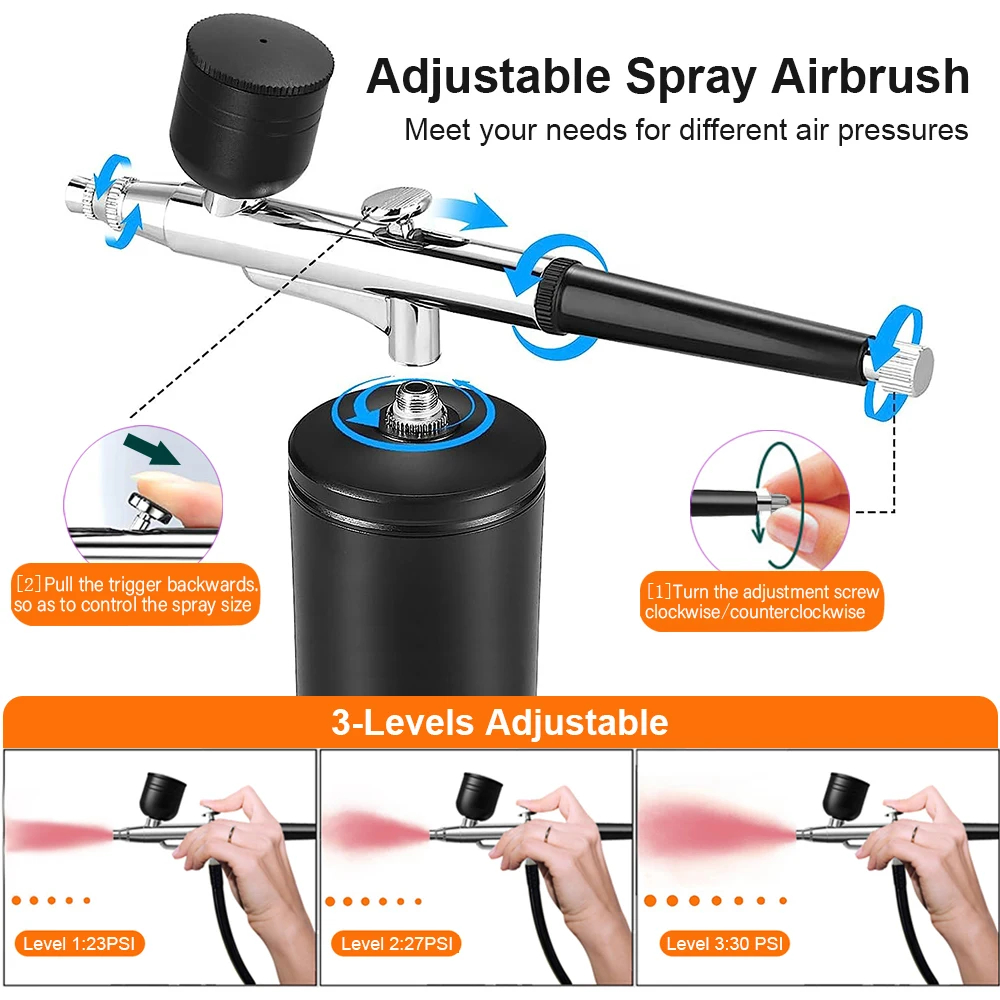 Set aerografo portatile con co - Airbrush Compressor Kit recensione e prezzo