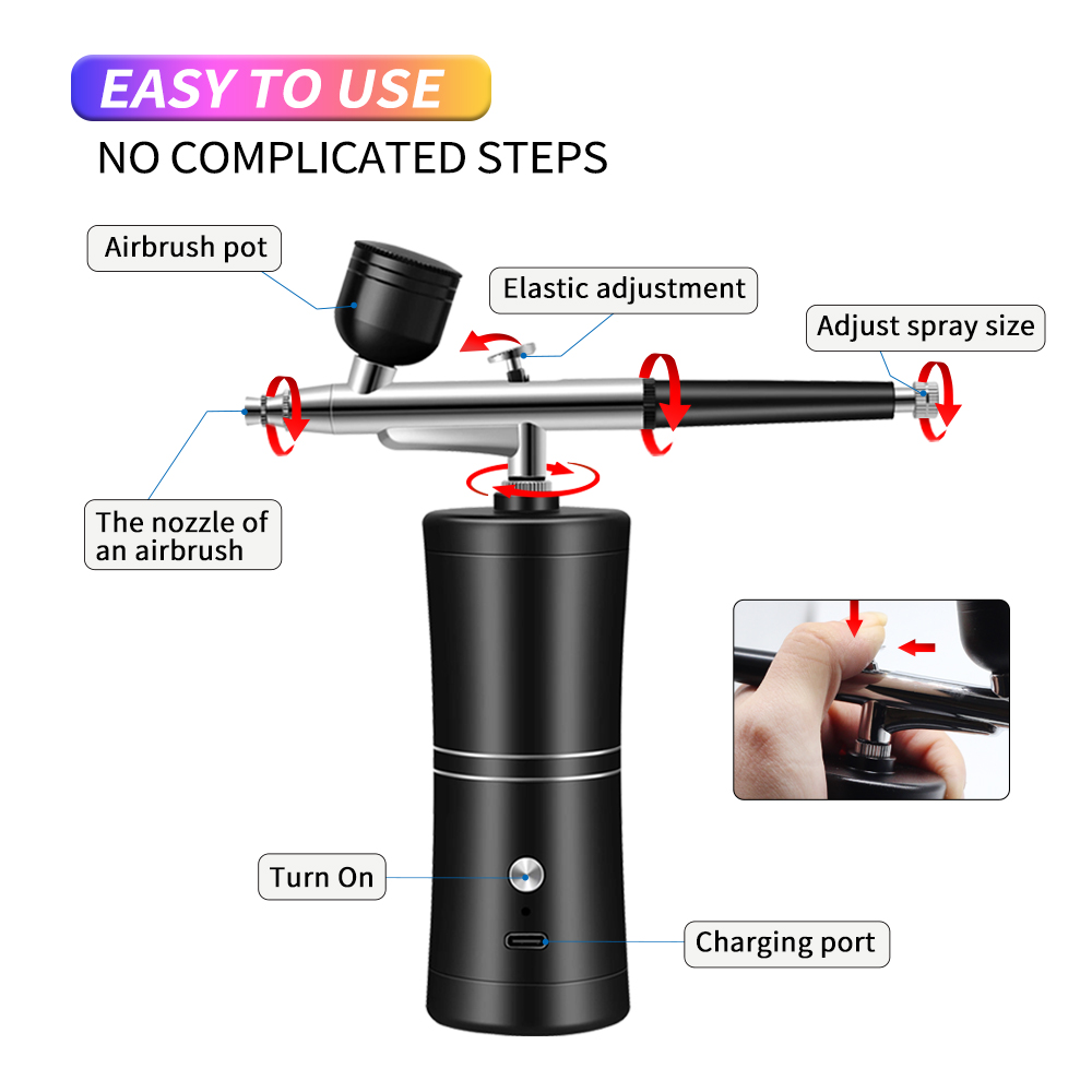 Aerografo wireless ricaricabil - Airbrush Compressor Kit recensione e prezzo